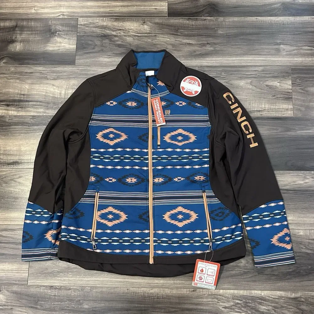 Cinch Ladies Concealed Carry Storm Defense Bonded Aztec Brown Jacket MAJ9858001 - Picture 1 of 14